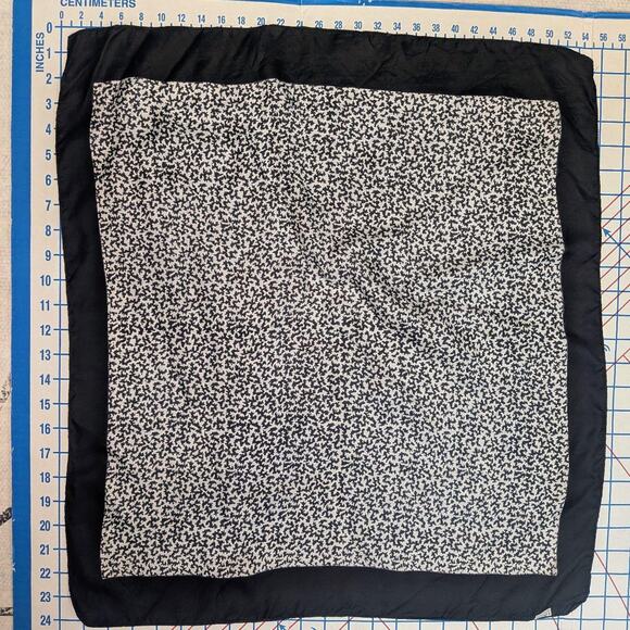 Liberty black and white patterned scarf - Picture 3 of 4